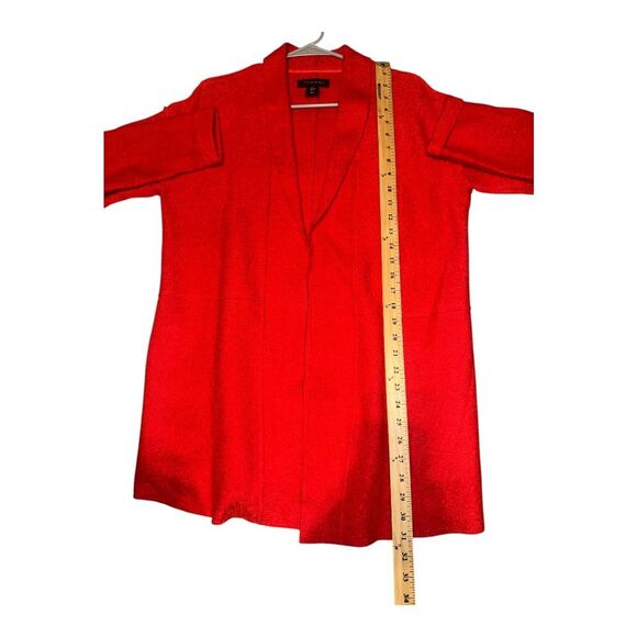 Tahari Womens Red Open Front Cardigan, Small - Picture 7 of 7